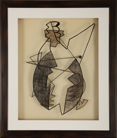 BIANCO REMO (1922 - 1990) 3D. 1960. Tecnica mista su foglio di plastica. Cm...