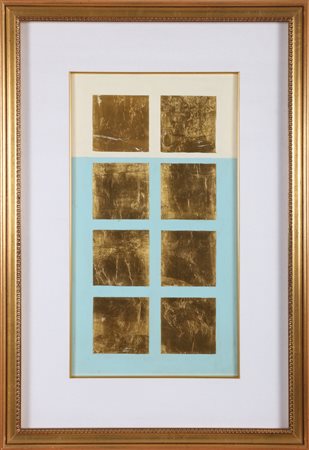 BIANCO REMO (1922 - 1990) Tableau doré. Danza diamante. 1971. Tecnica mista...