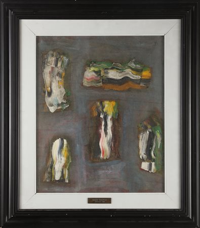 BIANCO REMO (1922 - 1990) Attesa nello spazio. 1960. Tecnica mista su tela su...