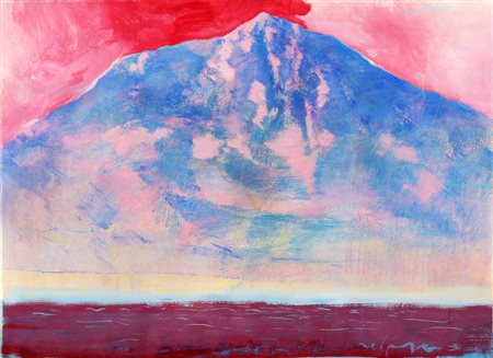 VITALI VELASCO (n. 1960) Senza titolo. Tecnica mista su carta su tela. Cm...