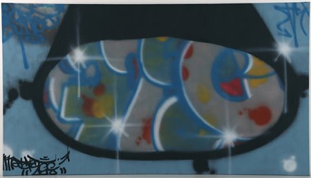 DELTA 2 (n. 1965) Senza titolo. 1984. Spray su tela. Cm 220,00 x 124,00....