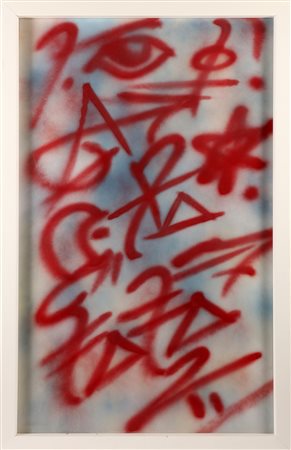 PHASE 2 (n. 1958) Senza titolo. Spraypaint su lamina. Cm 64,00 x 100,00....