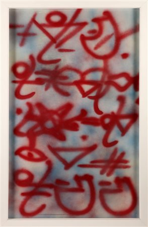 PHASE 2 (n. 1958) Senza titolo. Spraypaint su lamina. Cm 64,00 x 100,00....