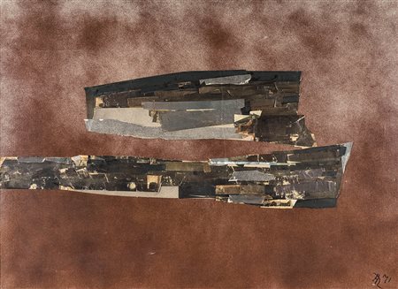 HANS RICHTER 1888 - 1976 Dymo 54, 1971 Olio e collage su tela, cm. 72 x 100...