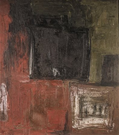 ARTURO VERMI 1928 - 1988 Senza titolo, 1959 Tecnica mista e olio su tela, cm....