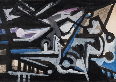 BRUNA GASPARINI 1917 - 1998 Senza titolo, 1955 Tecnica mista su carta...