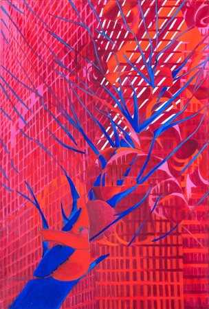 TITINA MASELLI 1924 - 2005 Calciatori e città, 1973 Acrilico su tela, cm. 195...