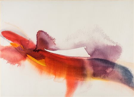 PAUL JENKINS 1923 - 2012 Phenomena erma cut, 1962 Acquerello su carta...