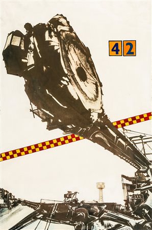 GIANNI BERTINI 1922 - 2010 La Gavazza, 1972 Tecnica mista su tela...