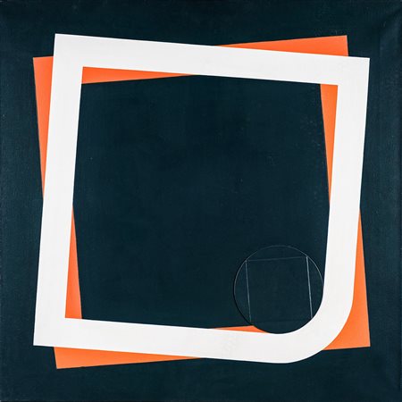 WALTER FUSI 1924 - 2013 87/67, 1967 Olio e collage su tela, cm. 80,5 x 80,5...