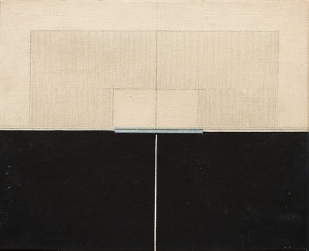 GIANNI BRUSAMOLINO 1928 Spazio costruito, 1979 Tecnica mista su tela, cm. 22...