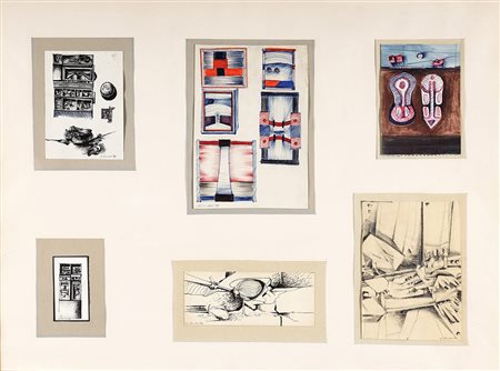 GIO POMODORO 1930 - 2002 Senza titolo, 1957-58 Tecnica mista e collage di...