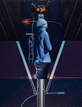 SERGIO SARRI 1938 Per un monumento alla borghesia, 1988 Acrilico su tela, cm....