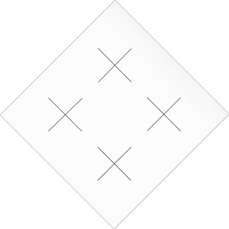 EDOARDO LANDI 1937 Sulla percezione di un quadrato bianco virtuale, 1961 Fili...