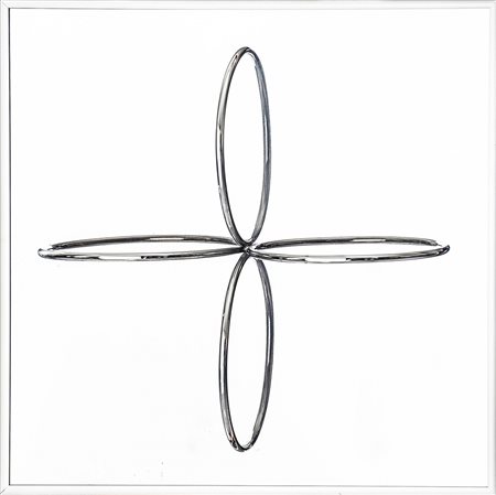 GETULIO ALVIANI 1939 Cerchi virtuali, 1967 Assemblaggio, 4 semicerchi su...