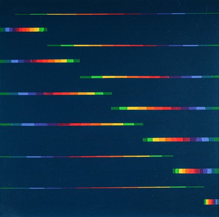 PAOLO MINOLI 1942 - 2004 Allegro andante in rosso e verde, 1988 Acrilico su...