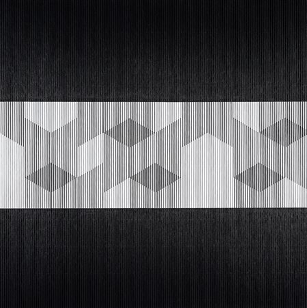 SANDI RENKO 1949 Dinamica lineare, 1974 China su cannetè, cm. 60 x 60 Firmato...