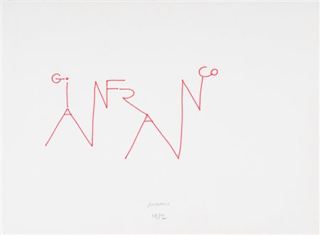 BRUNO MUNARI 1907 - 1998 Gianfranco, 1982 Pennarello su cartoncino, cm. 20 x...