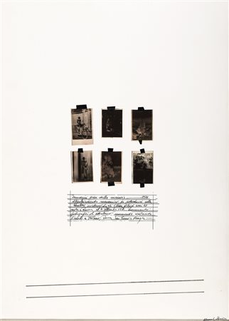 ALESSANDRO ALGARDI 1945 Immagini prese della memoria, 1975 Collage di...