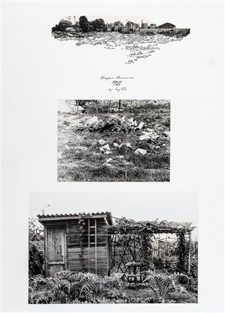 UGO LA PIETRA 1938 Baggio, 1969 Inchiostro e collage di fotografie su carta...