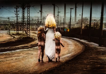 JAN SAUDEK 1935 Destiny walks down to the River carrying two innocent...