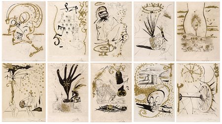 SALVADOR DALÍ 1904 - 1989 Les amours jaunes, 1978 Libro realizzato con carta...