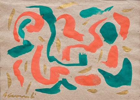 CARLA ACCARDI 1924 - 2014 Rossoverde, 1992 Gouache su carta, cm. 18 x 26...