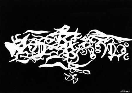 CARLA ACCARDI 1924 - 2014 Senza titolo, 1957 Tempera alla caseina su carta,...