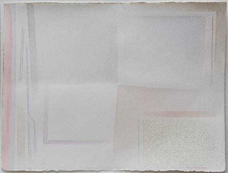 RICCARDO GUARNERI 1933 Alternati con scrittura, 2012 Acquerello su cartone,...