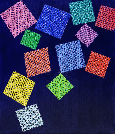 PIERO DORAZIO 1927 - 2005 Coup Dedées - II, 1999 Olio su tela, cm. 70 x 60...