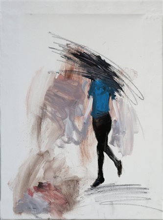 Dario Agrimi 20x30 tecnica mista su tela autentica dell'artista su foto