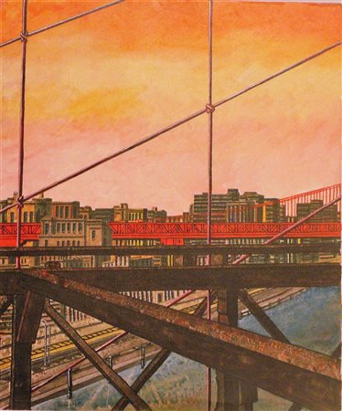 Antonio Caputo Manathan olio su tela 50x60 autentica dell'artista su foto