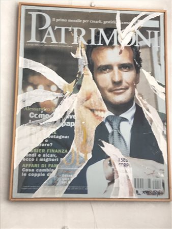 Mimmo Rotella "Personality 2004 decollage"99x76 autentica dell'artista su...