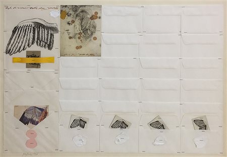 Concetto Pozzati dal dizionario delle idee ricevute 1976 collage e tecnica...