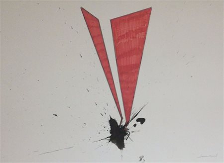 Scanavino"A Mezzaria" tecnica mista 69x49 del 66/68 autentica Giorgina...