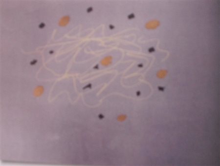 Giulio Turcato olio pastello su cartoncino 50x70 anni 70 archivio Caruso