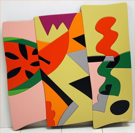 UGO Nespolo A gesture of yours smalto su legno 89x89