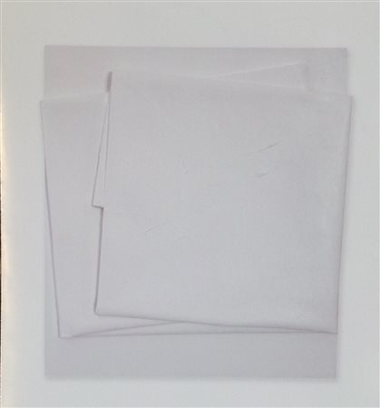 Cesare Berlingeri Nel bianco piegato Acrilico su tela piegata 2011 41,5X45...