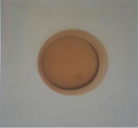 SARA Campesan Immagine circolare Tela dipinta Perspex 82x82 1968 Con Archivio