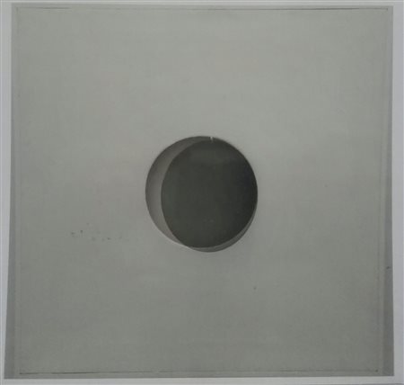 SARA Campesan Immagine circolare Tela dipinta Perspex 52x52 1969 Con archivio
