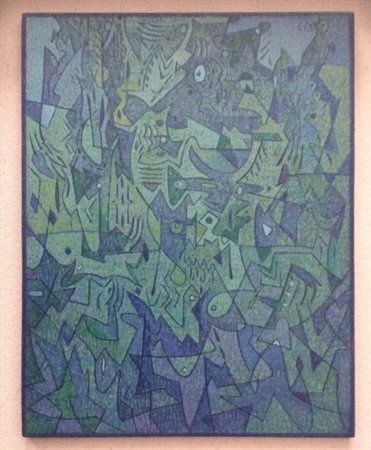 Vincenzo Balsamo olio su tavola 35x27.5 autentica dell'artista su foto