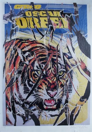 ROTELLA MIMMO (Catanzaro 1918 - Milano 2006) "Circo Oscar Orfei" Litografia...