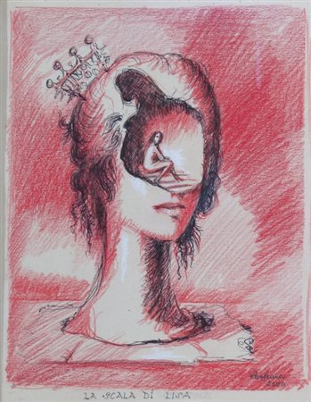 FRIGERI LANFRANCO (Quingentole 1920) "La scala di Lisa" 2000 Pastello su...