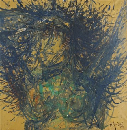 PIGNATELLI ERCOLE (Lecce 1935) "Senza titolo" Olio su tela cm. H: 60.00 L: 60.00