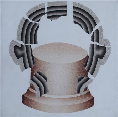 VANNI VIVIANI E ANGELO CAGNONE "Il trespolo" 1973 Acrilici e olio su tela cm....