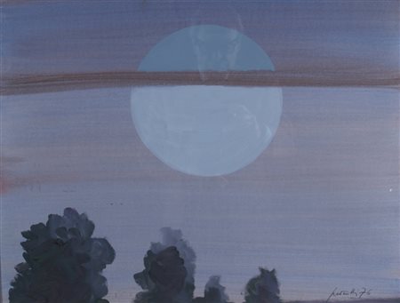 PEVARELLI CESARE (Milano 1922 - Parigi 2000) "Senza titolo" Tempera su carta...