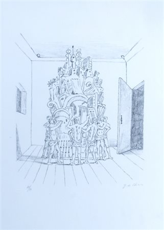DE CHIRICO GIORGIO (Volos 1888 - Roma 1978) "Il trofeo" 1973 Litografia su...