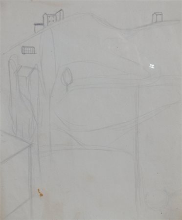 SOLDATI ATANASIO (Parma 1896 - Parma 1953) "Senza titolo" anni '40 Matita su...