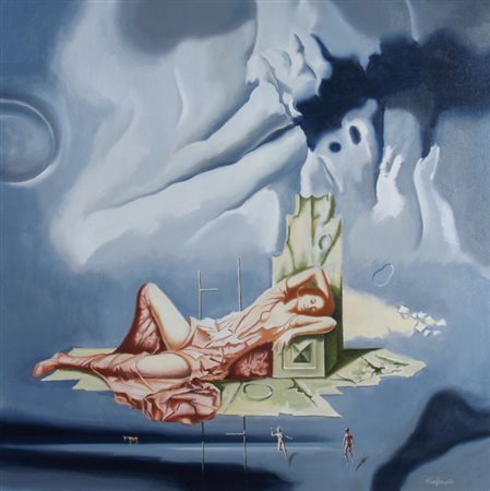 FRIGERI LANFRANCO (Quingentole 1920) "Arianna del labirinto" Olio su tela cm....