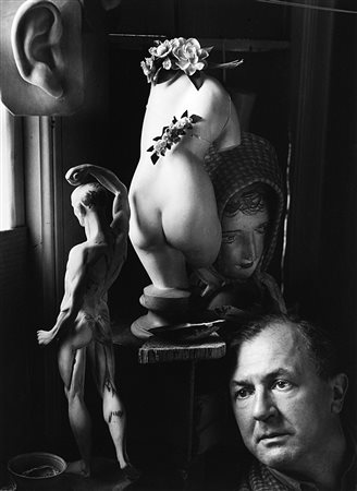 ARNOLD NEWMAN (1918 - 2006)George Grosz 1942Stampa fotografica alla gelatina...